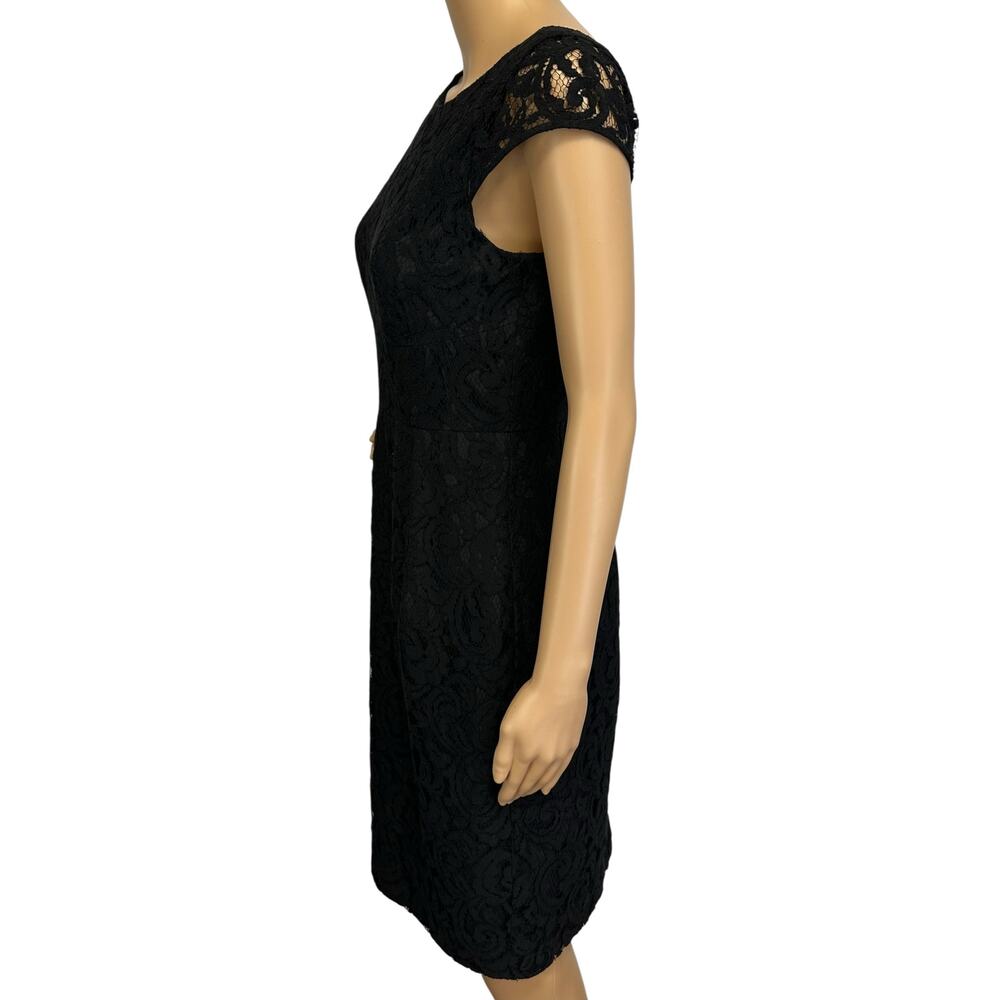 J. Crew Elsa Dress in Leavers Lace Black A6005 Size 4 - Picture 6 of 12